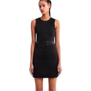 Zara Black Faux Leather Mini Dress Size S